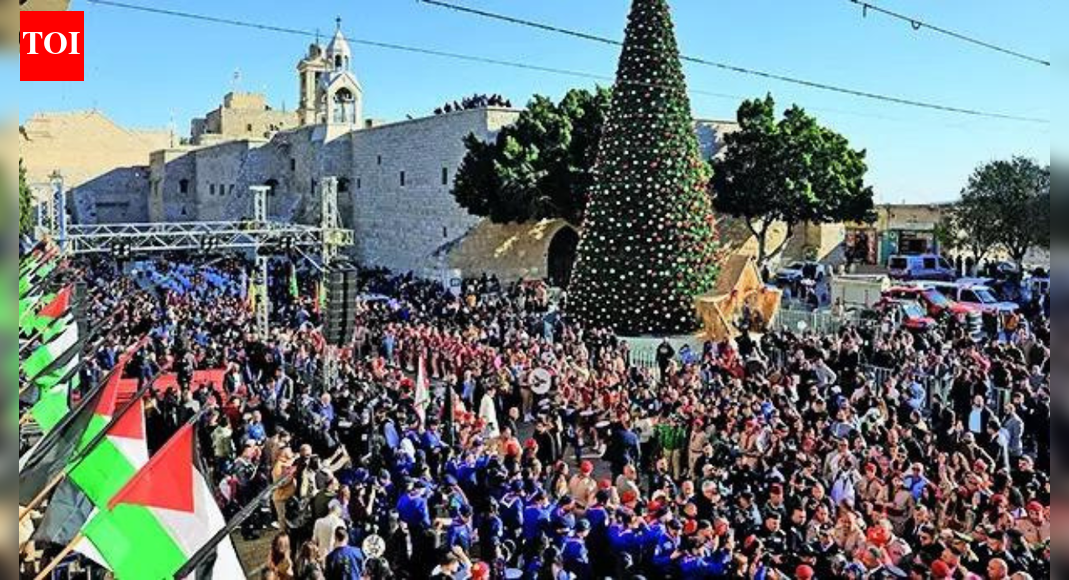 Thousands flock to Bethlehem to revive Christmas spirit after 2 years of war in Gaza