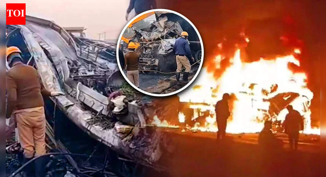 Karnataka Bus Tragedy: More Than 20 Killed As Sleeper Coach Turns Into Fireball After Crash On NH-48