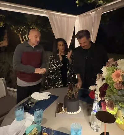 Anupam Kher gives a glimpse into Anil Kapoor's 'quiet' birthday celebration