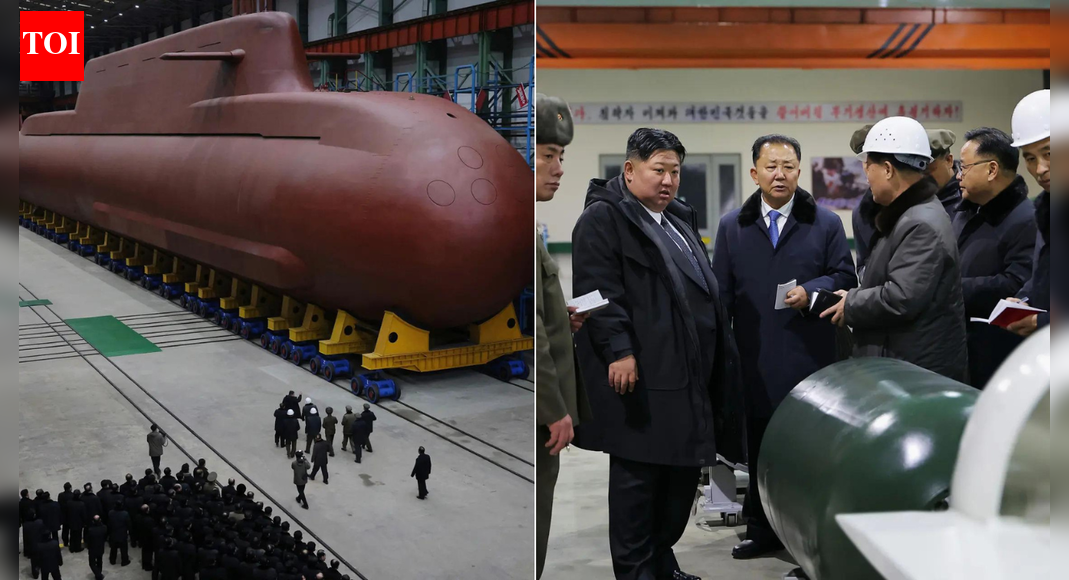 ‘Mounted reactor inside’: North Korea unveils nuclear submarine hull; Kim Jong Un inspects missile-capable vessel