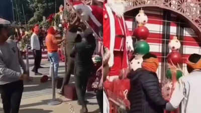 'What is your caste?': Mobs with rods, hockey sticks vandalise Raipur mall, damage Christmas decorations; losses worth lakhs