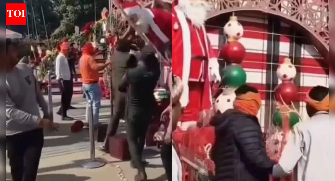 'What is your caste?': Right-wing activists with rods, hockey sticks vandalise Raipur mall, damage Christmas decorations; losses worth lakhs