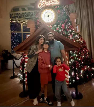 Shilpa Shetty rings in Christmas with family, drops adorable glimpses from celebration