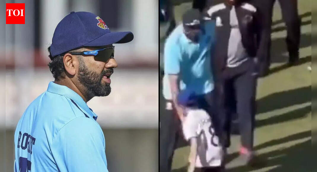 Rohit Sharma stops young fan from touching his feet; video goes viral