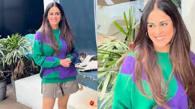 Genelia Deshmukh DAZZLES in green and purple look this Christmas - Watch video