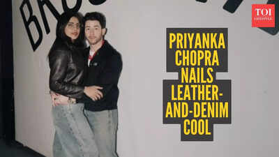 Priyanka Chopra's effortless 'The Jonas Brothers' tour style: Leather jacket and denim combo