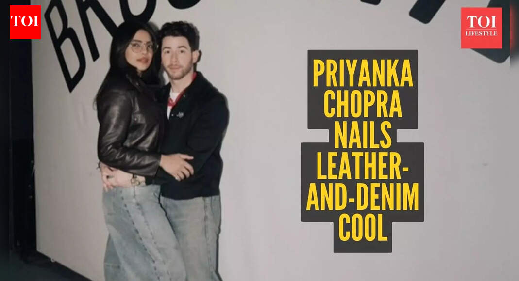 Priyanka Chopra's effortless 'The Jonas Brothers' tour style: Leather jacket and denim combo