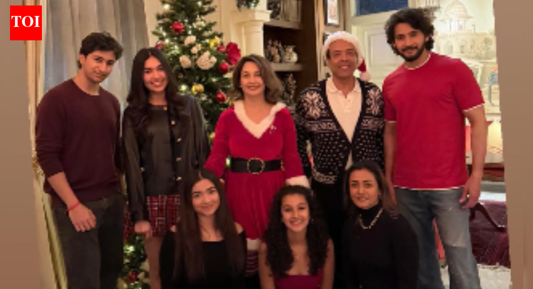 Mahesh Babu celebrates Christmas with Namrata Shirodkar, son Gautam, and daughter Sitara in style