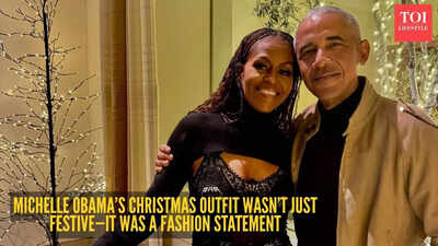 Michelle Obama just redefined Christmas dressing in a black lace dress - and honestly, we’re officially obsessed