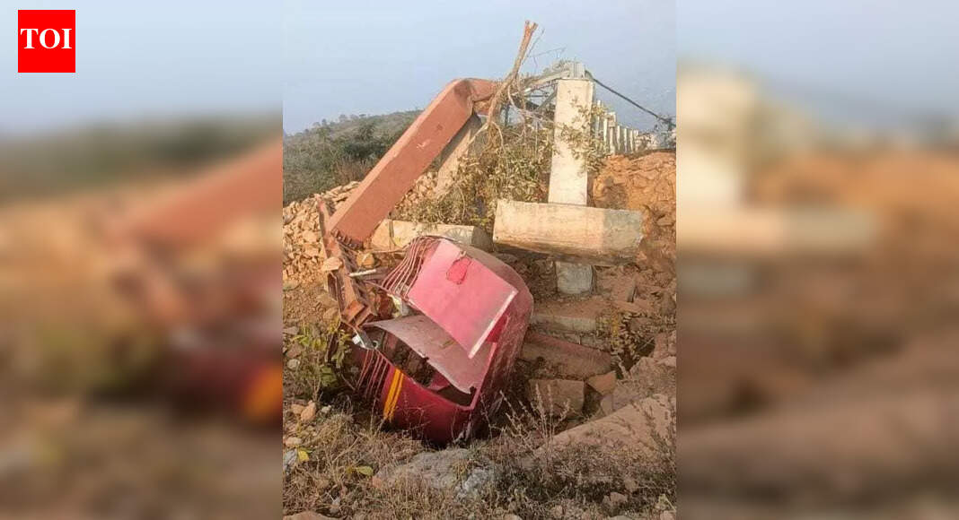 Ropeway towers collapse during trial at Rohtasgarh
