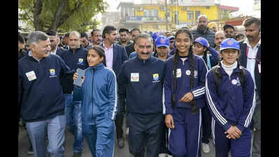 Sukhu leads anti-drug walkathon in Bilaspur