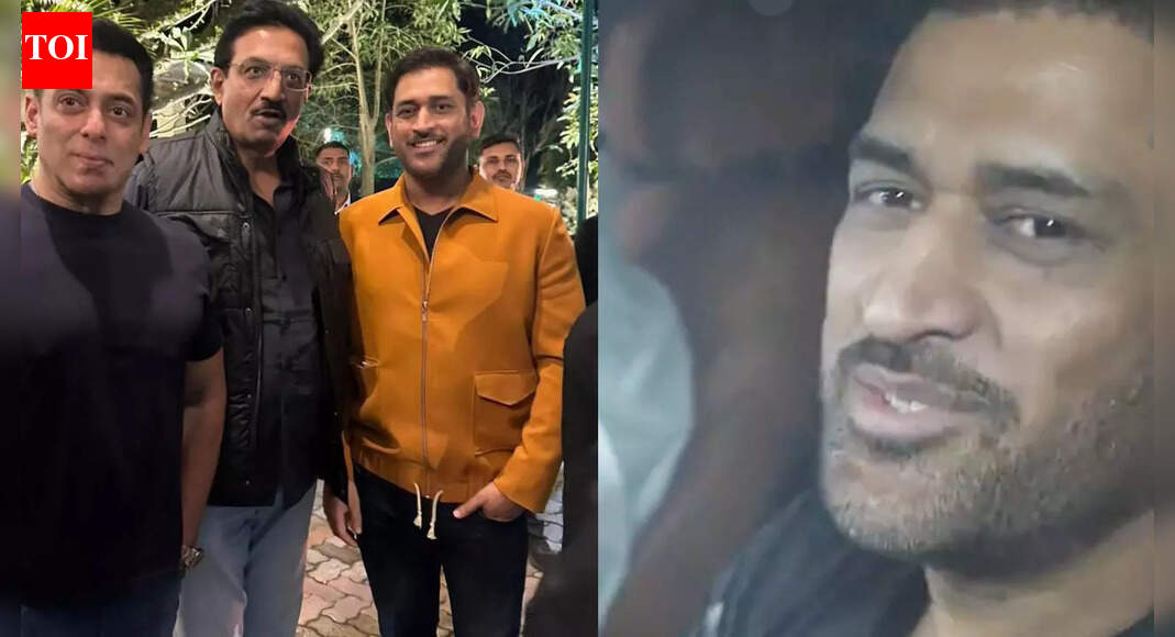 MS Dhoni at Salman Khan birthday party: Fans chant 'Mahi bhai' - Watch