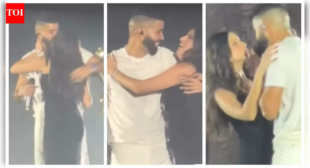 AP Dhillon hugs and kisses Tara Sutaria; netizens react to rumoured beau Veer Paharia's expressions - WATCH