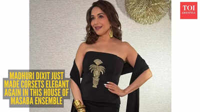 Madhuri Dixit proves corsets have no age limit in this striking House of Masaba ensemble