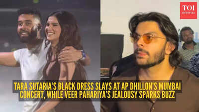 All eyes were on Tara Sutaria’s black dress at AP Dhillon’s Mumbai concert until Veer Pahariya’s reactions broke the internet