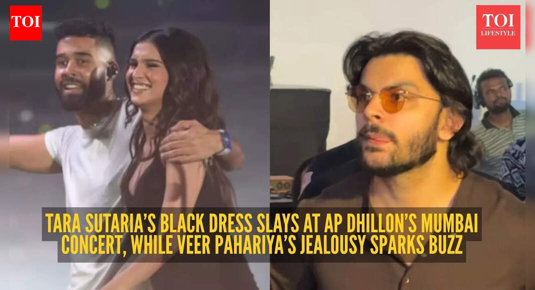 All eyes were on Tara Sutaria’s black dress at AP Dhillon’s Mumbai concert until Veer Pahariya’s reactions broke the internet