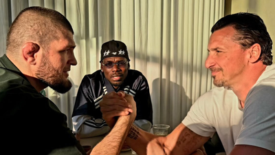 “No way I’m…”- Khabib Nurmagomedov takes a sly dig at Zlatan Ibrahimovic after their drawn arm-wrestling battle