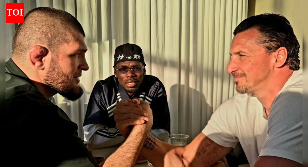 “No way I’m…”- Khabib Nurmagomedov takes a sly dig at Zlatan Ibrahimovic after their drawn arm-wrestling battle