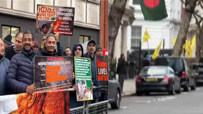 Watch: Khalistanis in UK disrupt protest by Hindus over killings in Bangladesh