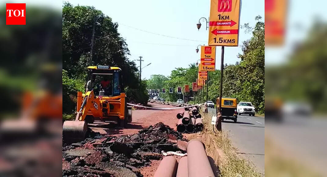 Increased visitors, dug-up roads, work on NH 66 jam Calangute-Candolim routes