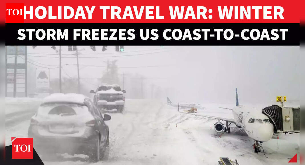 NYC To California, Snow, Ice, &amp; Floods Collide; Travel Nightmare In US | ‘1000 Flights Grounded’
