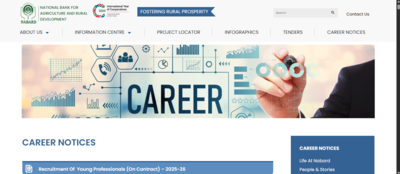 NABARD Young Professional Program 2025: Registration underway at nabard.org; direct link to apply here