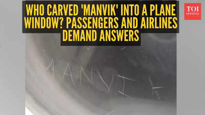Is 'Manvik' the worst passenger ever? Name carved into plane window sparks fury