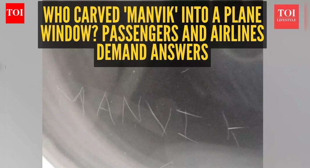 Is 'Manvik' the worst passenger ever? Name carved into plane window sparks fury