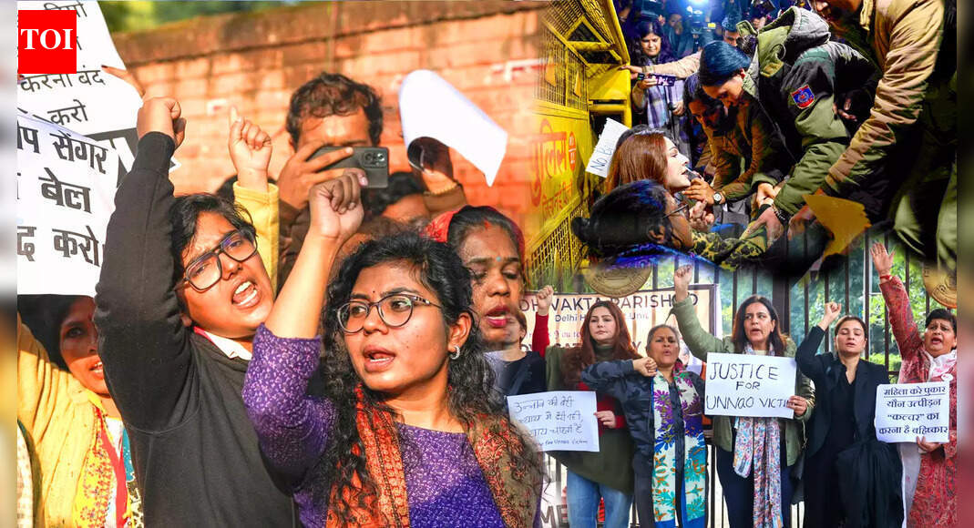 Unnao Rape Case: Activists Protest Outside Delhi High Court Over Sengar Bail