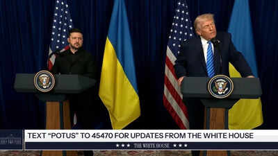 ‘Russia wanted Ukraine to succeed,’ says Trump after meeting Zelenskyy — watch his reaction