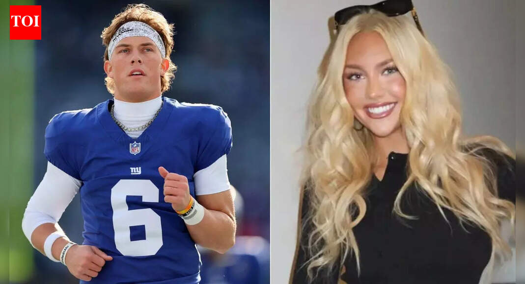 Giants QB Jaxson Dart reportedly hard launches rumored girlfriend Marissa with cheek kiss before Raiders clash