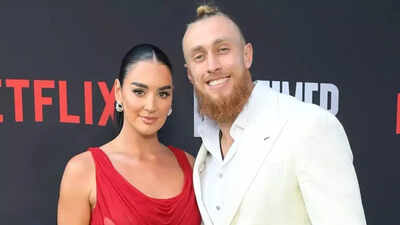 George Kittle sidelined with ankle injury, but wife Claire steals Sunday Night Football spotlight in jaw-dropping furry outfit