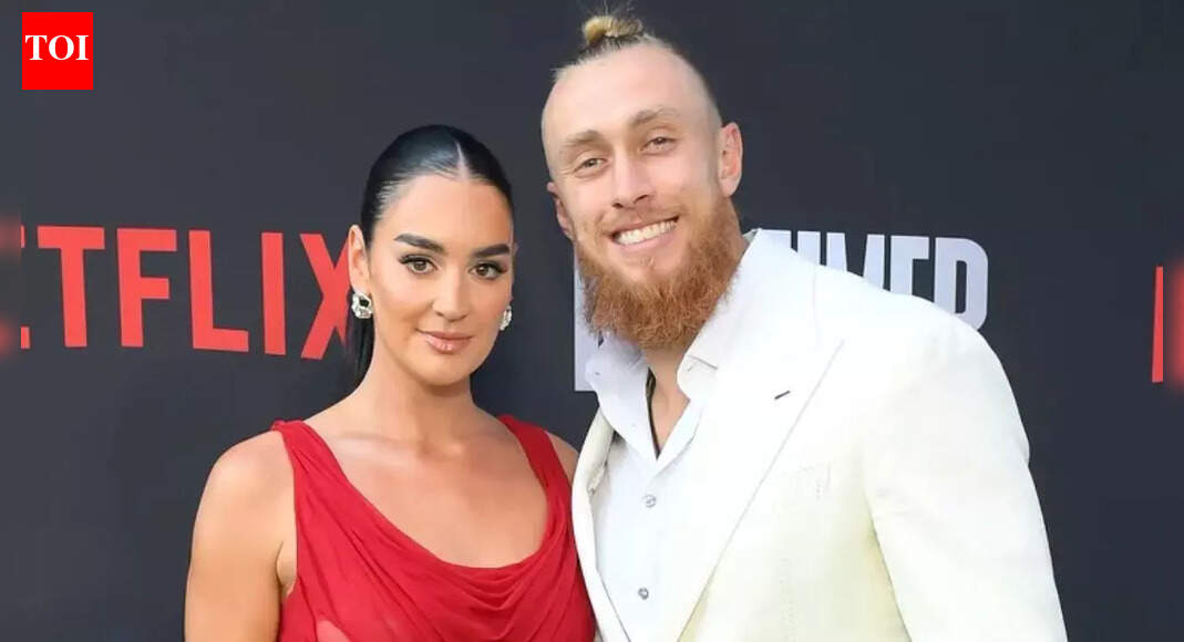 George Kittle sidelined with ankle injury, but wife Claire steals Sunday Night Football spotlight in jaw-dropping furry outfit