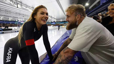 Jake Paul stands by fiancée Jutta Leerdam after heartbreaking Olympic trials crash leaves speed skater in tears