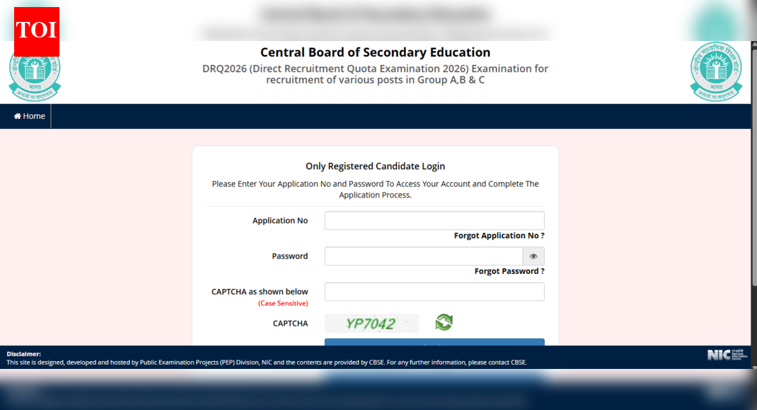 CBSE DRQ exam 2026: Application correction window opens today for Group A, B, C posts; check list of editable fields