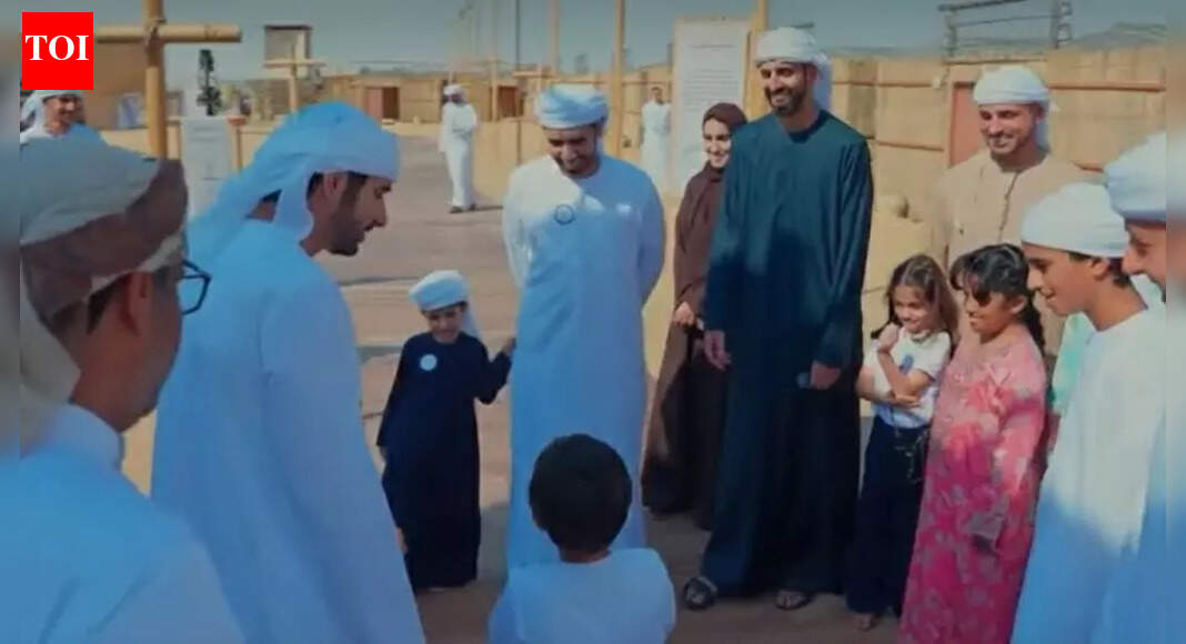Watch Video: Dubai Crown Prince Sheikh Hamdan and his kids enjoy Emirati heritage planting at Ghamran Camp