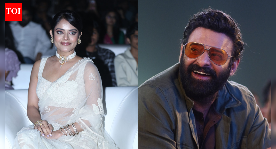 Prabhas Gifts Designer Saree to Riddhi Kumar at 'The Raja Saab' Pre-release Event