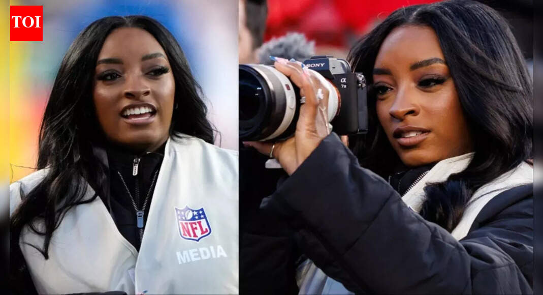 Jonathan Owens’ Olympic gold medalist wife Simone Biles turns into NFL photographer for Chicago Bears vs San Francisco 49ers