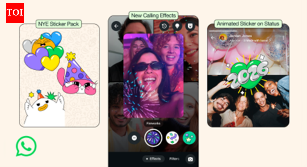 WhatsApp rolls out new festive stickers, call effects, and party tools for New Year celebrations