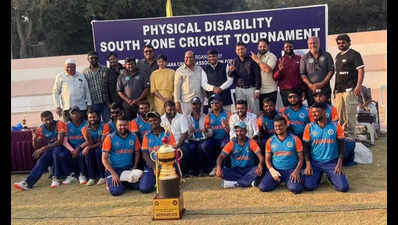 Karnataka beat Hyderabad by 5 wickets in the final to emerge champions of South Zone Physical Disability T20 Tournament 2025