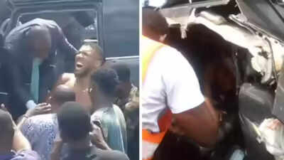 Anthony Joshua car accident: Netizens claim 'no ambulance, no responders'  as outrage targets Nigerian authorities | - The Times of India