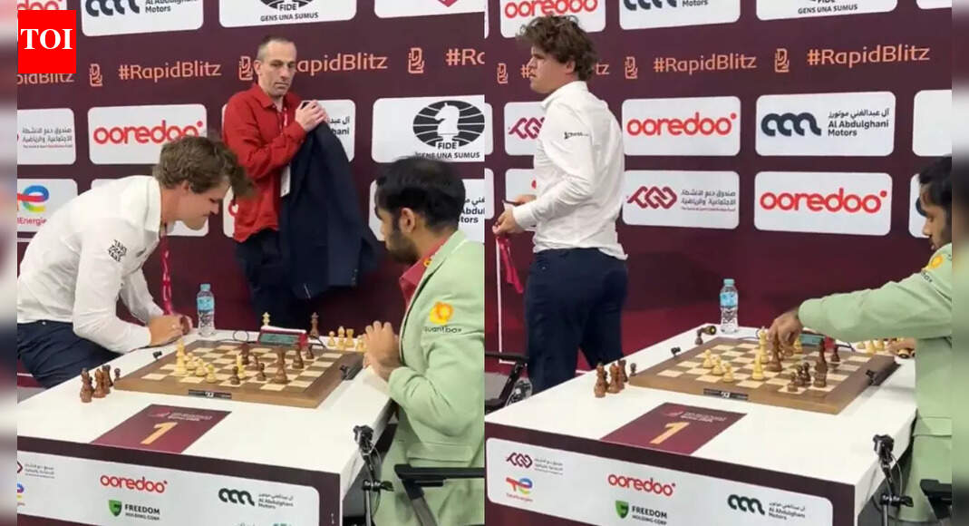 Watch: Carlsen loses cool; slams table again after loss to India’s Erigaisi