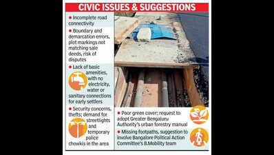 Allottees flag design gaps in Bengaluru’s Nadaprabhu Kempegowda Layout, demand basic amenities
