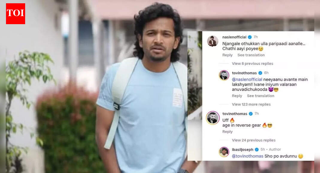 Basil Joseph’s new look: Naslen smells a 'Conspiracy'; Tovino jokes, 'He shouldn't be allowed to grow'