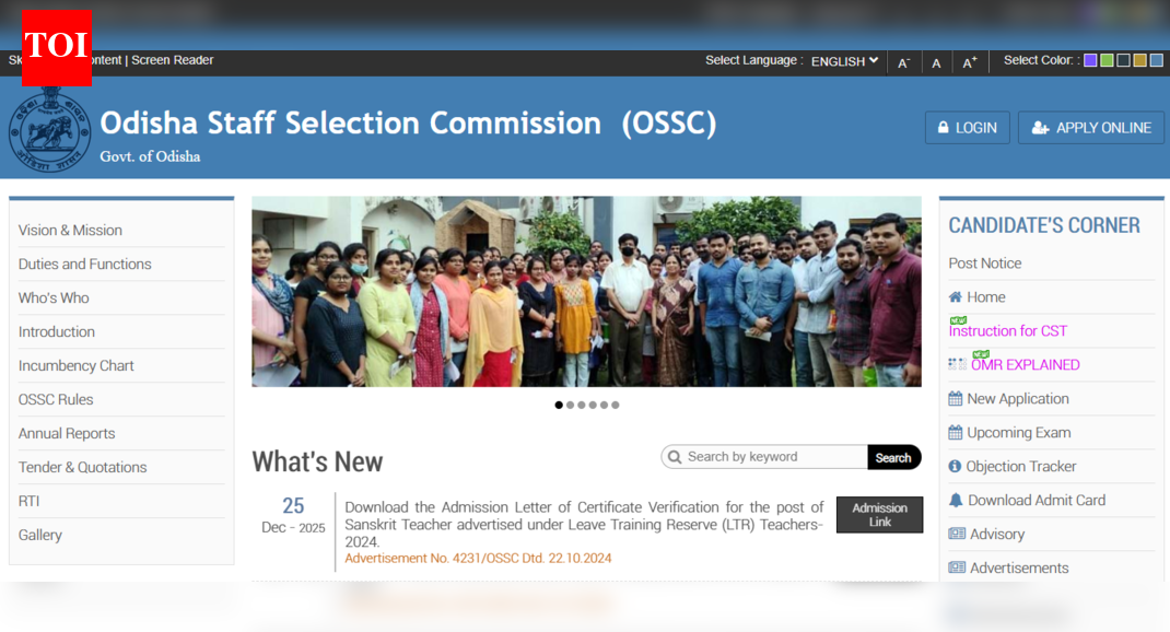 OSSSC CRE recruitment notification out for 1,569 posts: Registration begins on this date, details here
