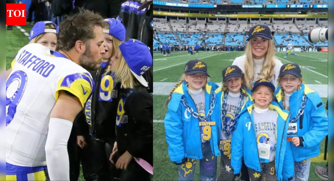 Matthew Stafford lost the Rams vs Falcons battle but his spirits soared on the sidelines pregame when he saw the smiles of his four daughters