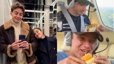 George Russell’s 2025 photo dump has everything from girlfriend Carmen Montero Mundt to Lando Norris and Carlos Sainz’s mid-air taco competition