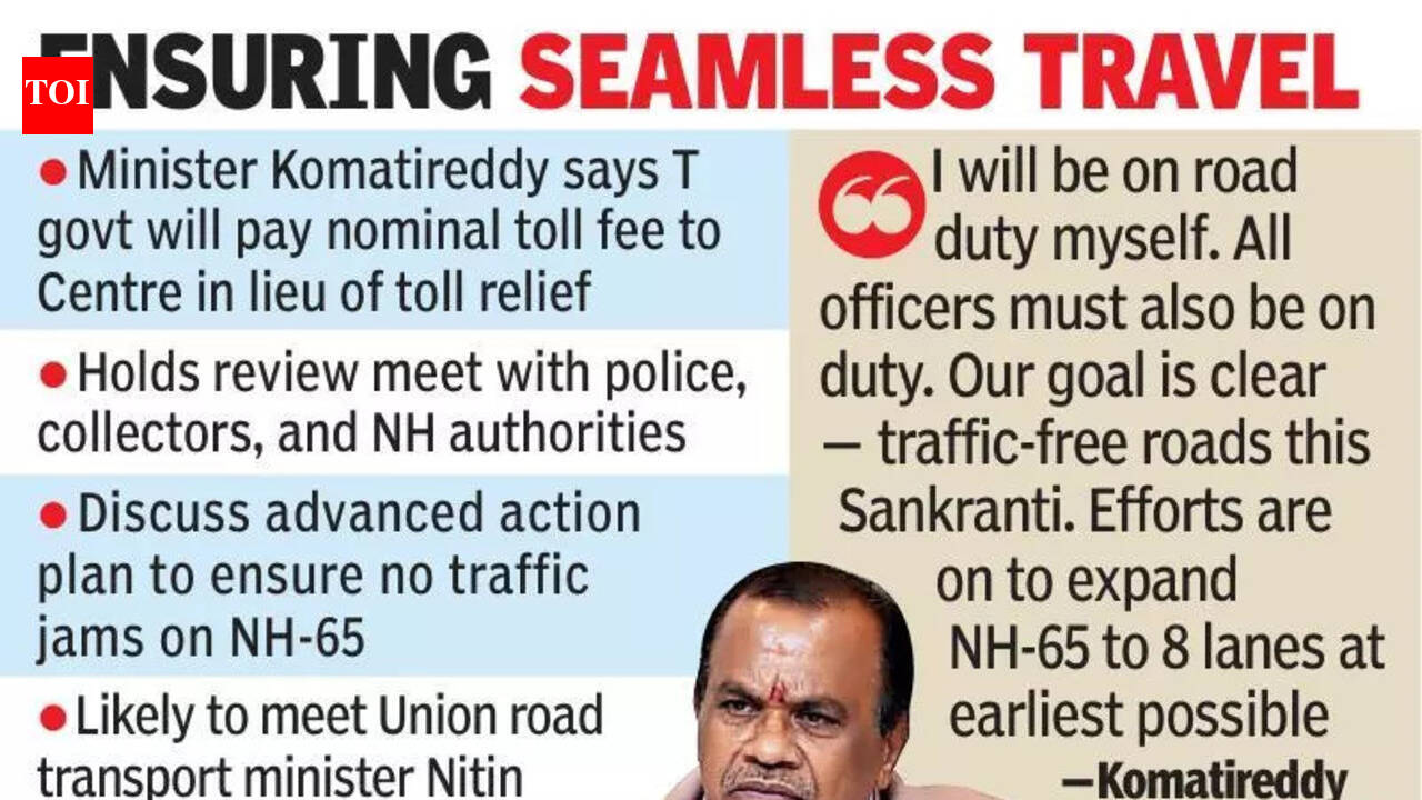 Telangana govt urges Gadkari for toll-free movement on NH65 during ...