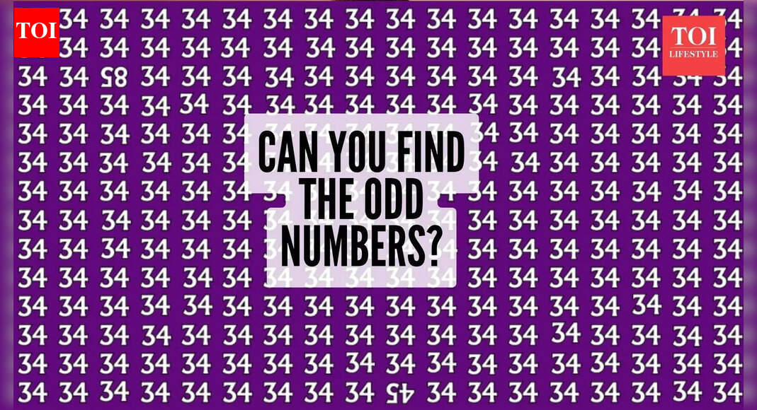 Optical illusion: Only those who have eagle-sharp eyes can spot the odd numbers within 17 seconds