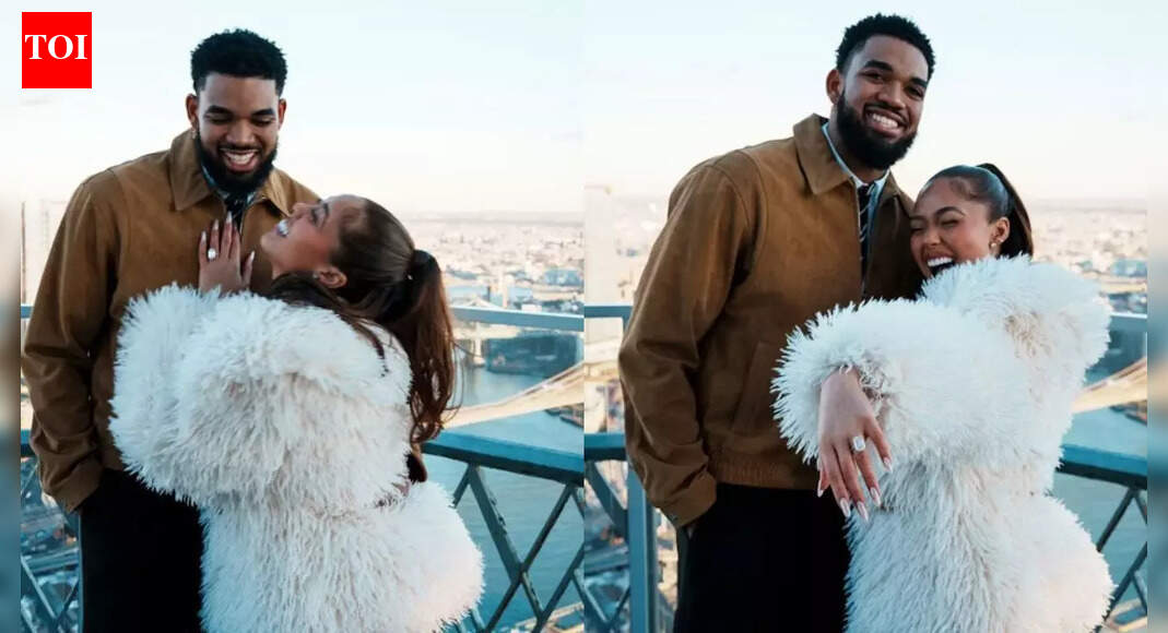 Karl-Anthony Towns’ fiancée Jordyn Woods can’t get over engagement day as she drops stunning new photos teasing wedding
